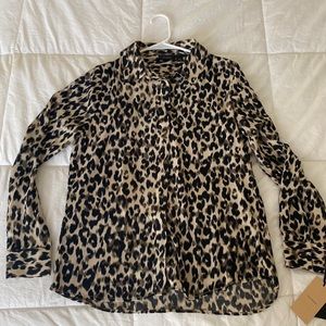 🤩Halogen Leopard Print Blouse -Small🤩